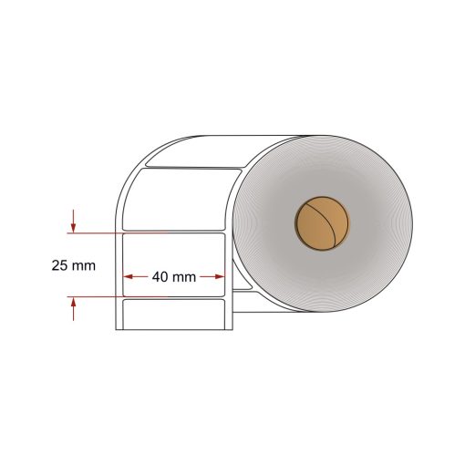 25 x 40 mm thermo etikett címke (5452 db)
