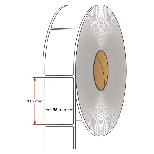 115 x 55 mm PET címke (1000 db)